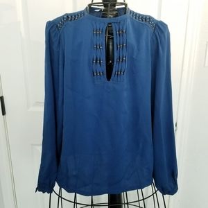 Diane von Furstenberg blue blouse